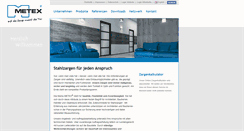 Desktop Screenshot of metex-stahlzargen.de