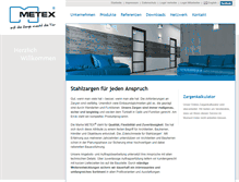 Tablet Screenshot of metex-stahlzargen.de